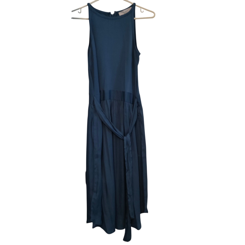 LOFT Navy Midi Dress